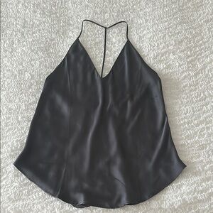 ASTR the Label Silky Grey Women's V Neck Top